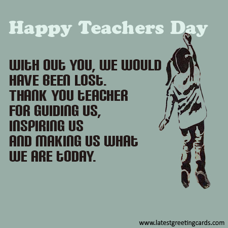 Happy Teacher Day Greetings Card